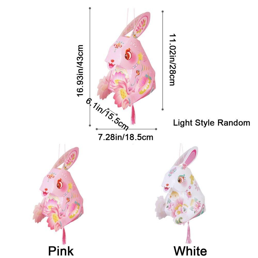 Paper Handheld Rabbit Lantern Handmade Mid-Autumn Festival Lantern  School Project