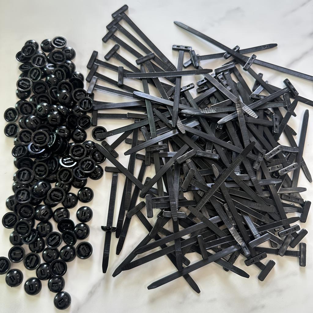 30/50/100 Pieces of Nylon Zip Ties, Car Organizing Clips and Fasteners, Portable Fixed Zip Ties Forcar Trunk Fenders and Fenders