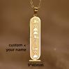 Custom Egyptian Cartouche Necklace Personalized Hieroglyph Pendant Ancient Egyptian Script Necklace Egyptian Symbols Necklace