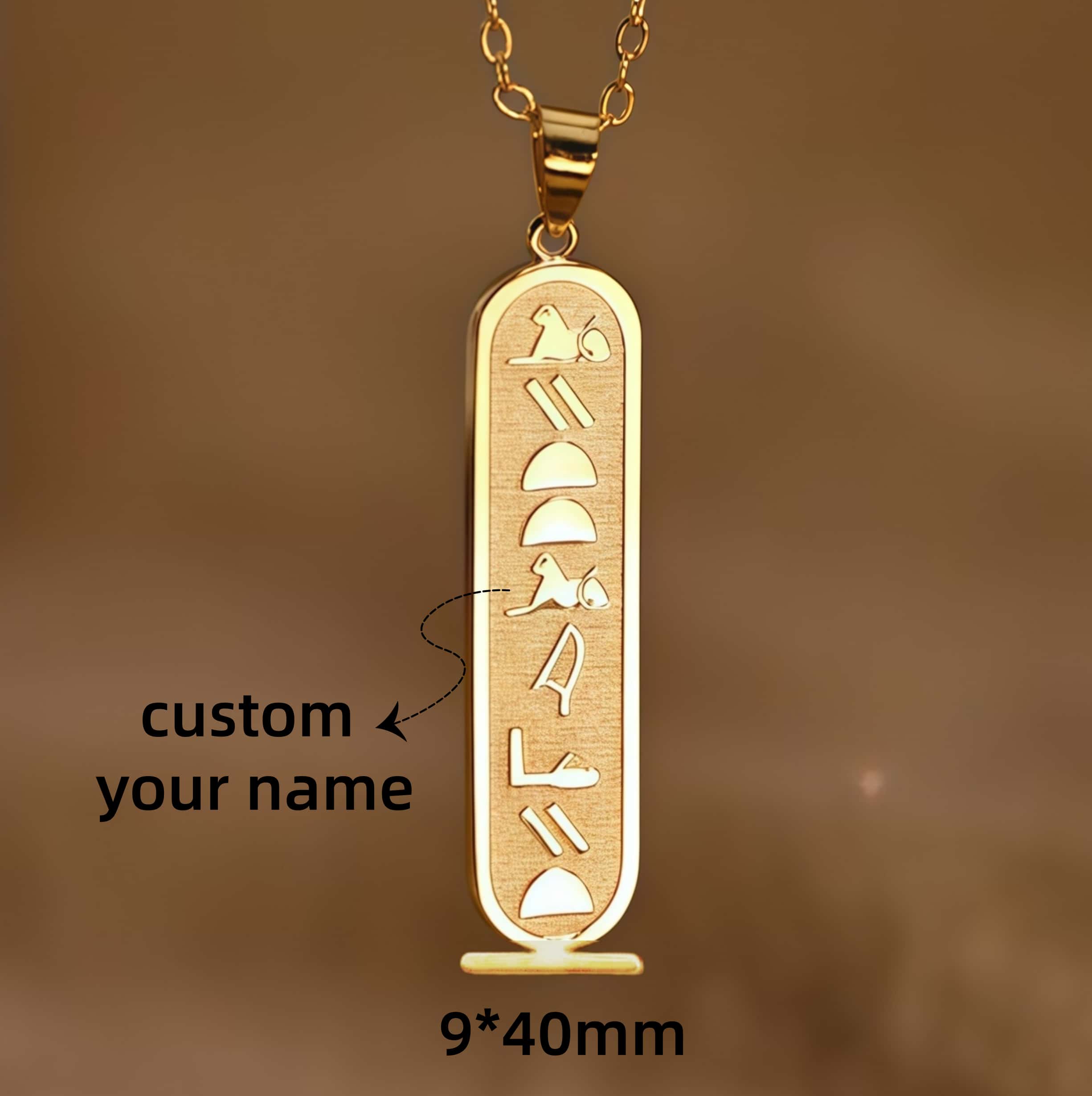 Pielāgota Ēģiptiešu Kartuša Kaklarota Personalizēts Hieroglifu