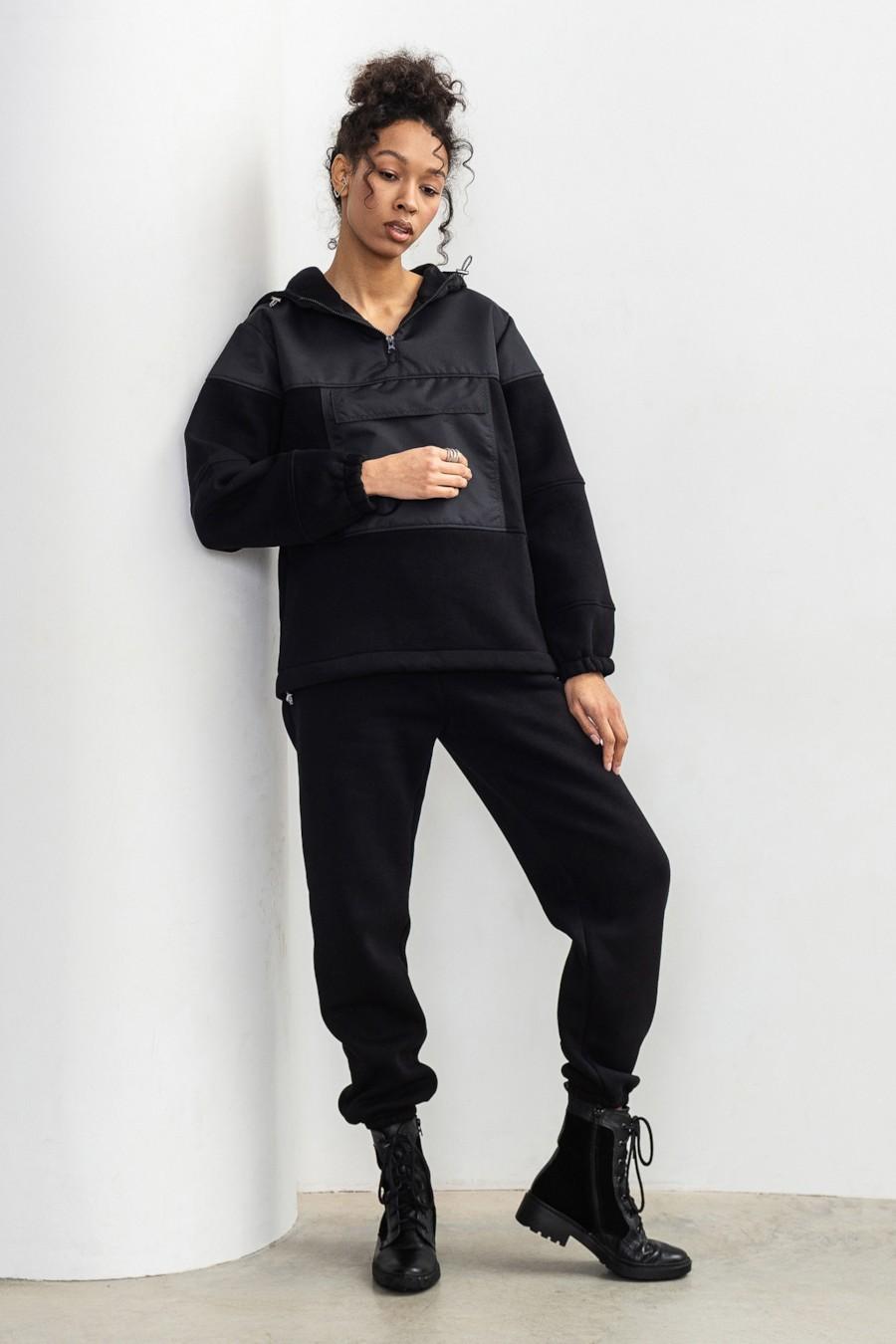 

комплект: худі та штани German Volf (81364) 40(XS) прозорий колір чорний