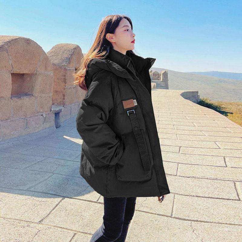 Down cotton-padded clothes women's winter new tooling thickened jacket vze bread clothes cotton-padded jacket tide