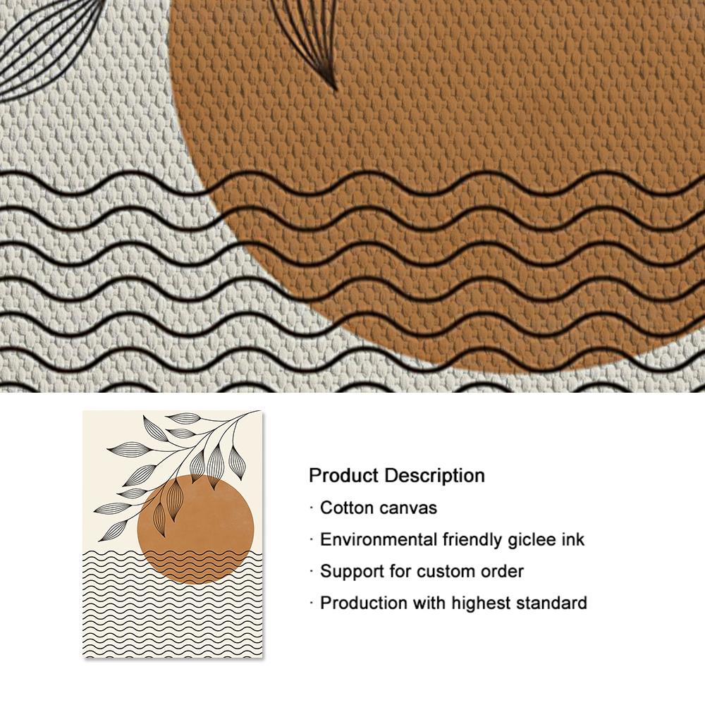 Line Leaves Sun Rainbow Body Abstract Boho Art Canvas Painting Gallery Posters And Prints Wall Pictures For Living Room Decor