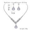 Women's Necklace Earrings Set Zircon Dangle Earrings Set Exquisite Wedding Party Jewelry Set for Anniversary Mother's Day Gift