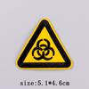 Warning Embroidery Patch Iron On Patches For Clothing Danger Prohibit Sign Embroidered Patches For Clothes Nuclear Marker Badges