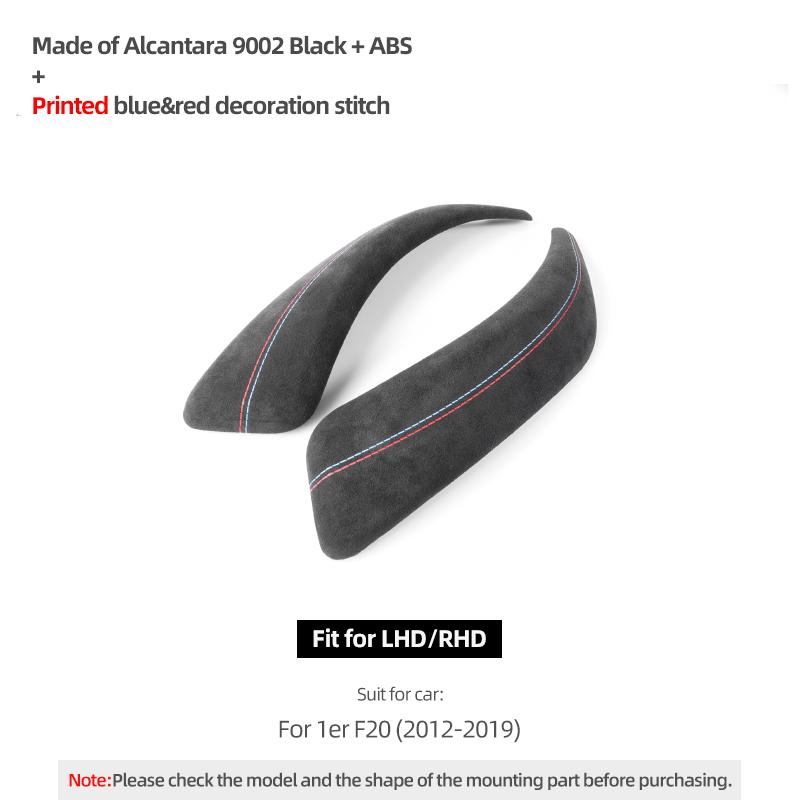 Made of Alcantara Wrap For BMW F20 Series 1 Car Interior Door Pull Handle Strip Armrest Panel Trim Covers Tuning Accessories