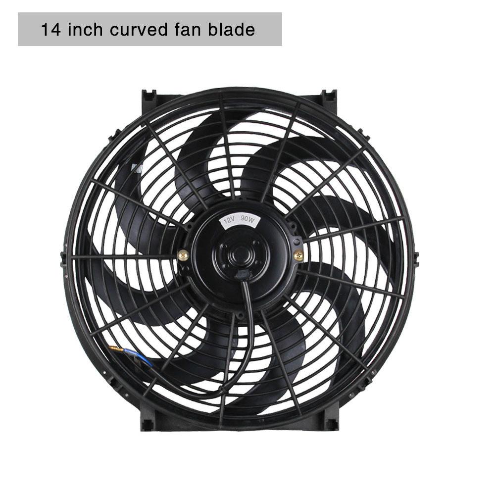 Universal 14 inch fitting Electric car radiator cooling fan 12V 90W 1750 CFM 14 INCH