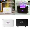 Flame Aroma Diffuser with Light Auto Shut Off for Yoga Tabletop Indoor White