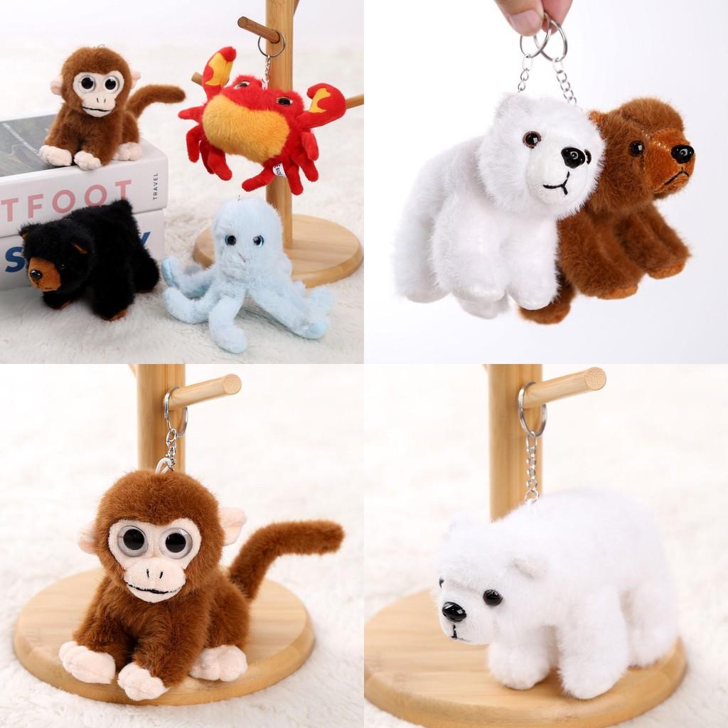 Underwater Animal Plush Keychain With Pp Cotton Filling For Girls Gift And Bag Decoration