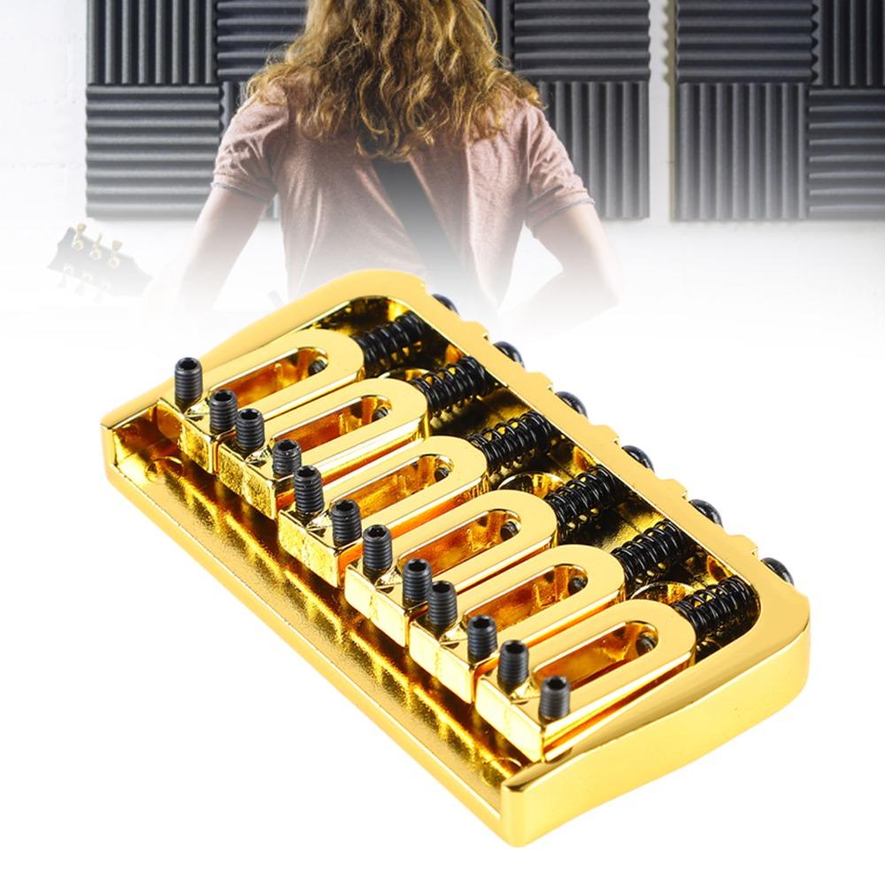 For 6 String Guitar Fixed Bridge Metal Material Professional Guitar Bridge Electric Guitar