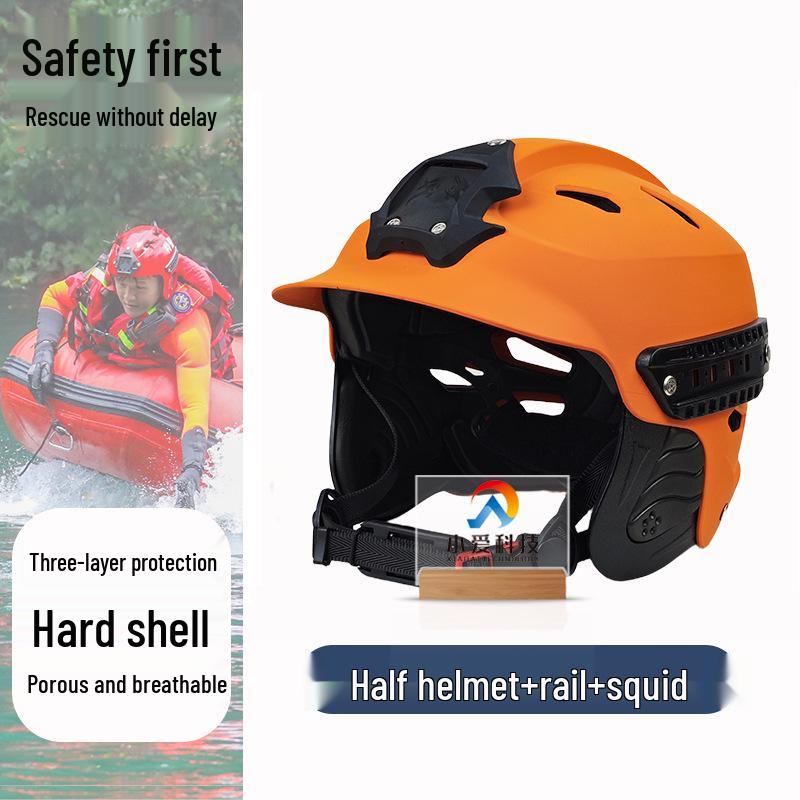 Marine Safety Helmet: Breathable, Impact-Resistant Full Face Protection for Water Sports and Flood Area Rescue.
