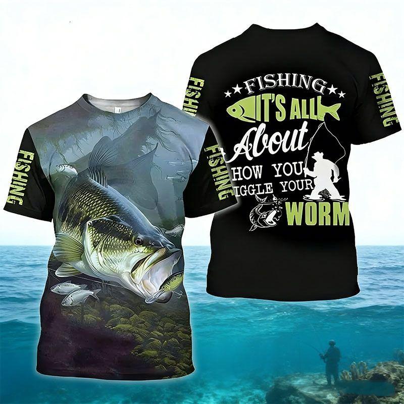 Summer Hunting Fishing 3D Print T-Shirts Men Women Casual Short Sleeve T Shirt Harajuku Y2K Top Streetwear Tees Men's Clothing