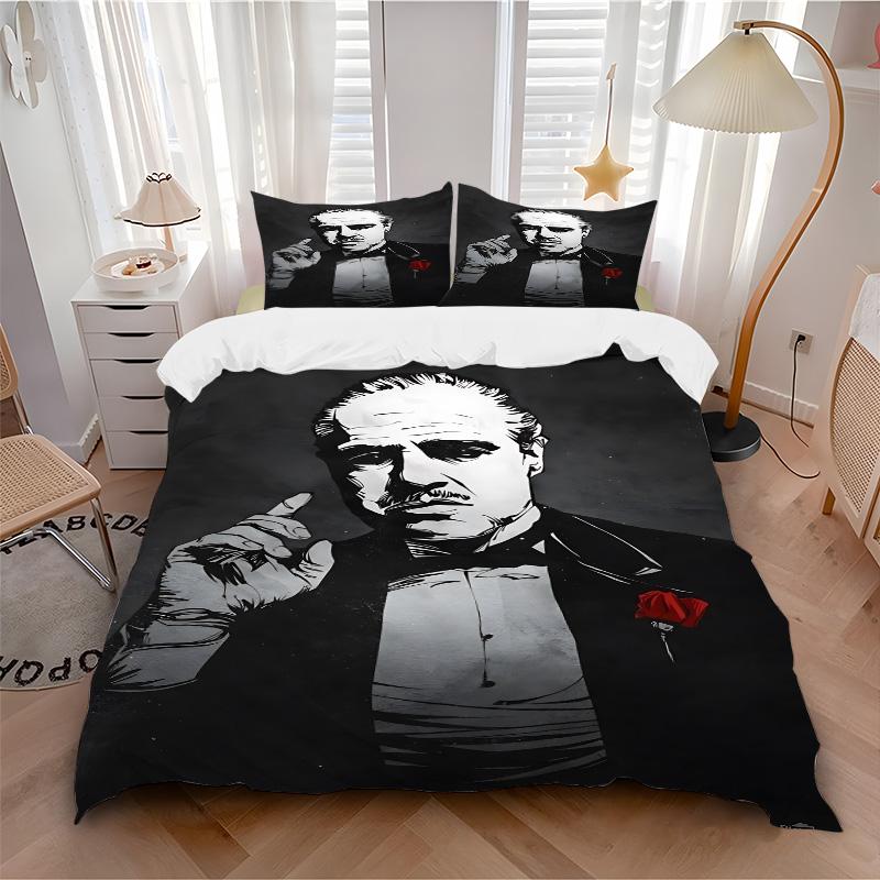 Godfather'S Iconic Pose Print 3Pcs Bedding Setduvet Cover With 2 Bedropillowcase Home Birthday Gift