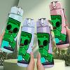 1PC Minecraft Creeper Tap Tap Laptop Print 750ml Color Plastic Sports Water Bottle Leakproof Flip Straw Lid Suitable for Sports Office Home Use