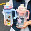 Portable Straw Water Bottle Leakproof Lightweight Drinking Cup For Outdoor Travel Gym