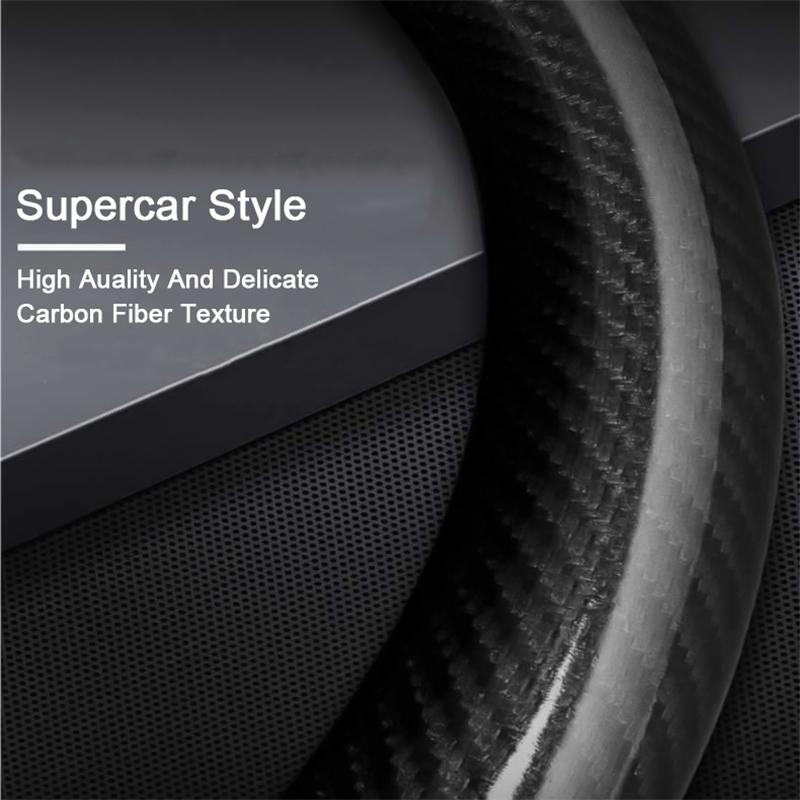 Non-Slip Carbon Fiber Leather Car Steering Wheel Cover For Honda Civic Accord Odyssey Fit CR-V HR-V Jazz City Breeze Jade Crider