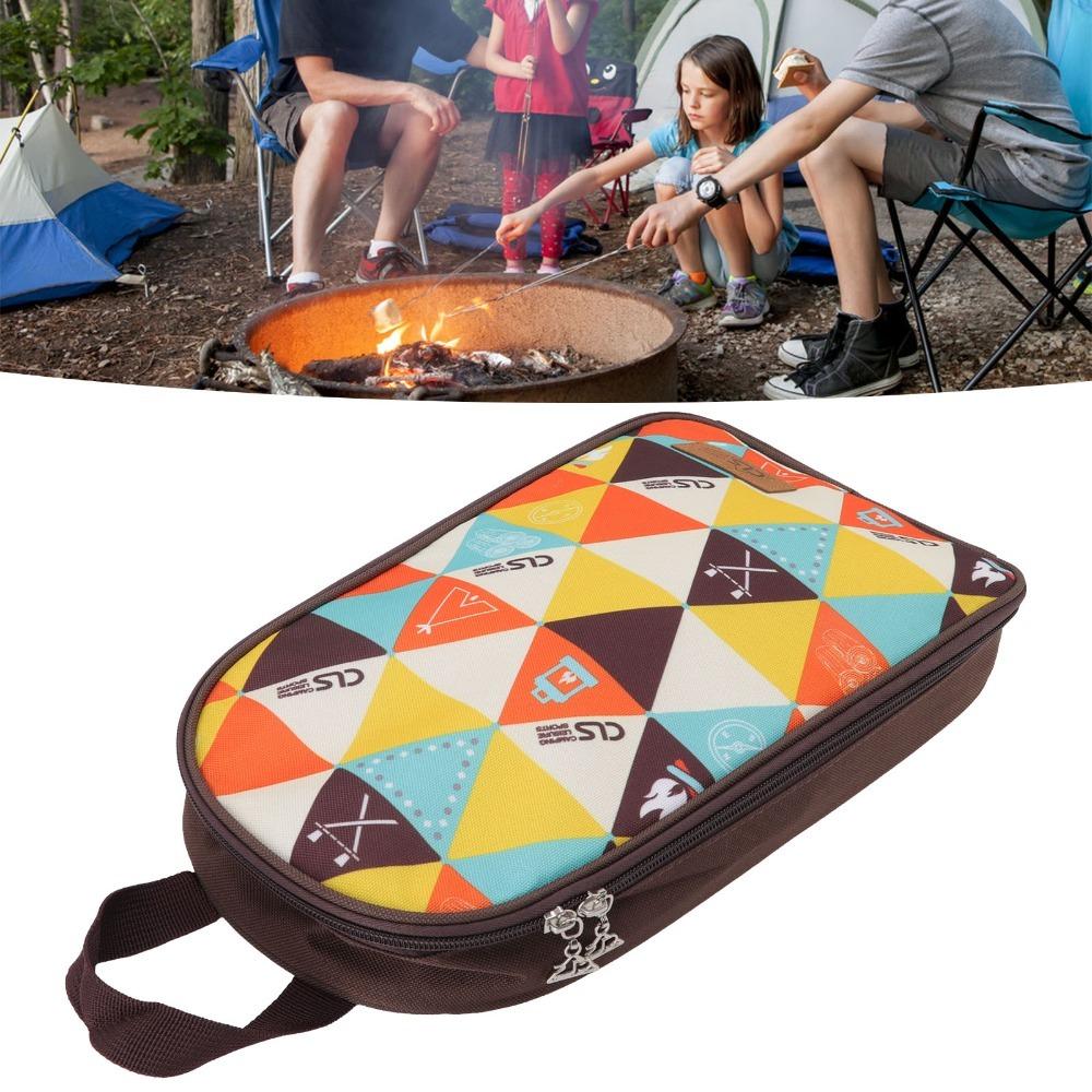 Large Capacity Cooking Utensils Organizer Pouch Portable Outdoor Cooking Utensils Bag Camping