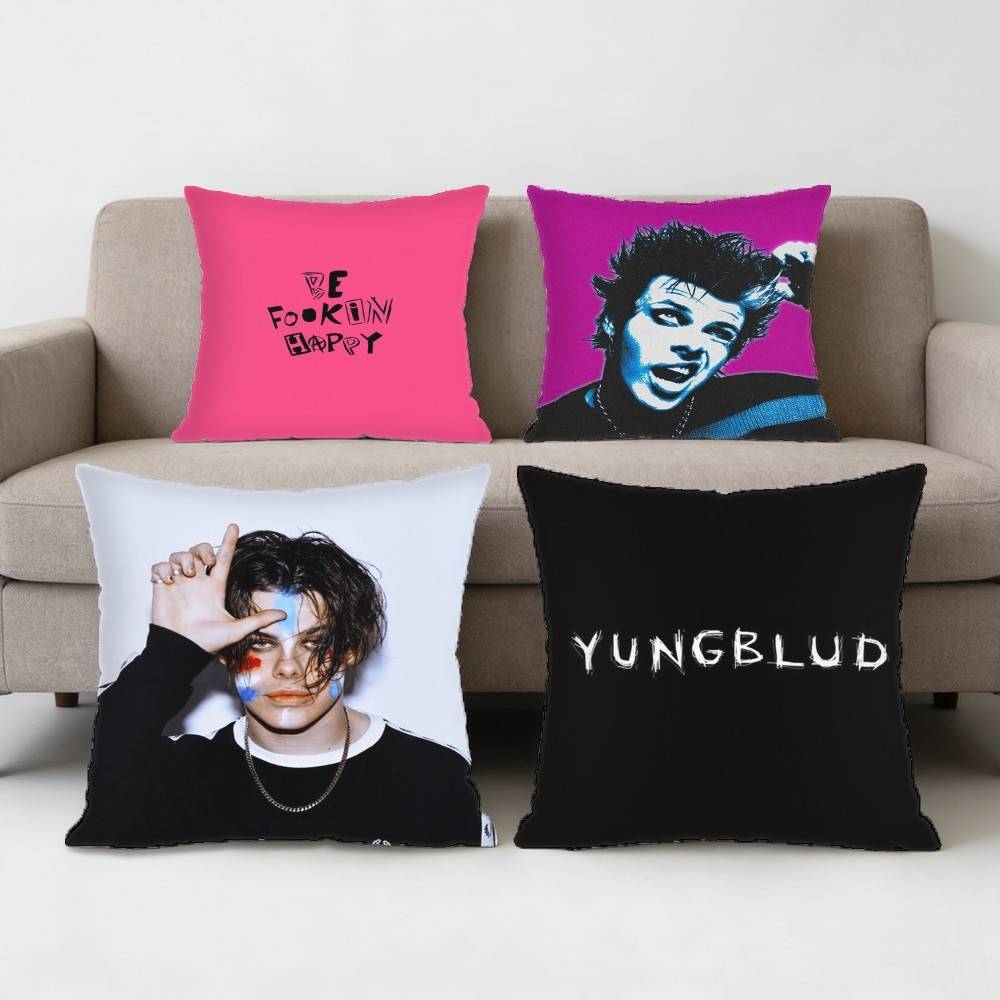 YYungbluds Singer YBB Pillow Case Sofa Living Room for Bedroom car Headboard Backrest Cushion Square Cushion Nap Time