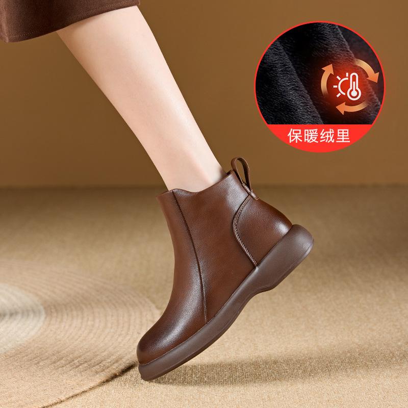Autumn and winter retro Martin boots girls boots short boots versatile flat heel Chelsea women's shoes boots