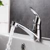 Single Cold Water Faucet Bathroom Sink Faucets Silver Bathroom Taps Single Handle Deck Mounted Basin Taps Hardware Accessorie
