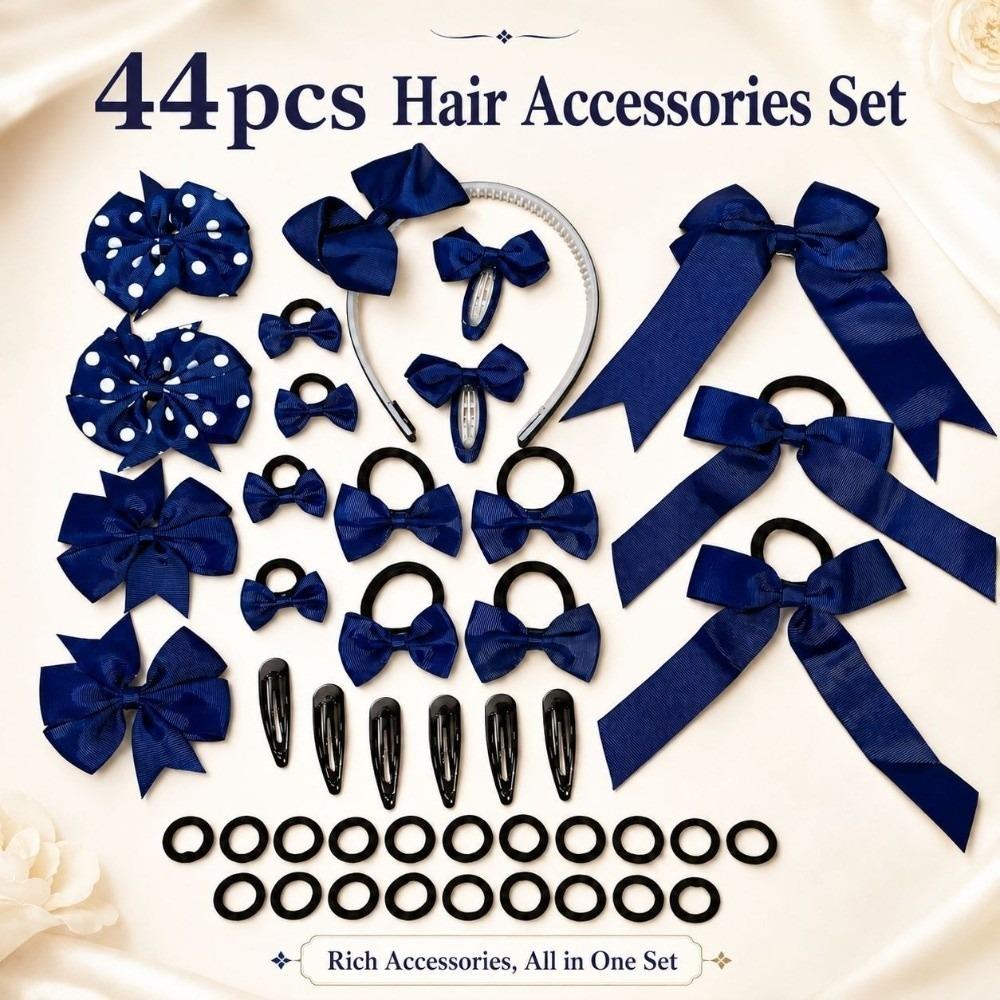 High Elastic Hair Bows Set Bowknot Elastic Hair Ties Gifts Ponytail Holders Girls Children