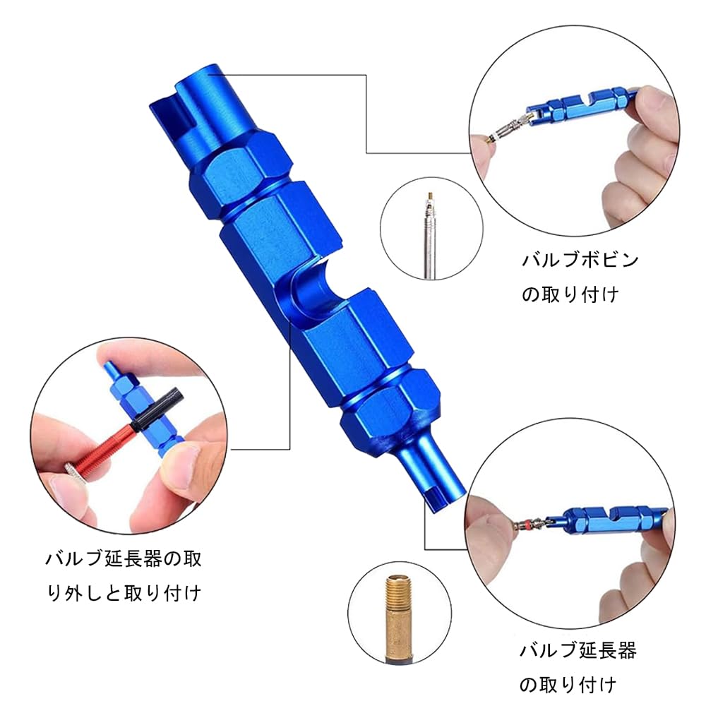 DFsucces Valve Core Tool Kit 10+1 Set Presta Valve Core