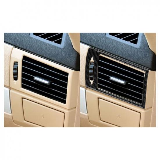 2x Carbon Fiber Front Side AC Air Vent Outlet Cover Sticker For BMW X3 E83 04-10