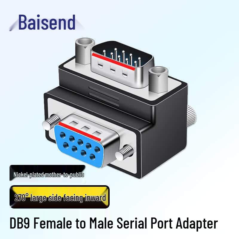 Baisende DB9 RS232 270-Degree L-Shaped Serial Port Adapter