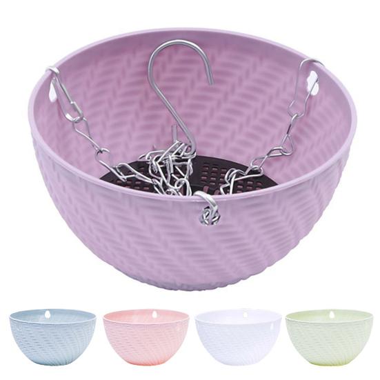 Hanging Planter for Indoor Plants Wide Mouth Flower Pot with Water Reservoir Plant Pot with Clear Water Level Indicator for Balcony Garden Office