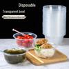 BaiJie 700ml Transparent Thickened Disposable Bowls (100-Pack)