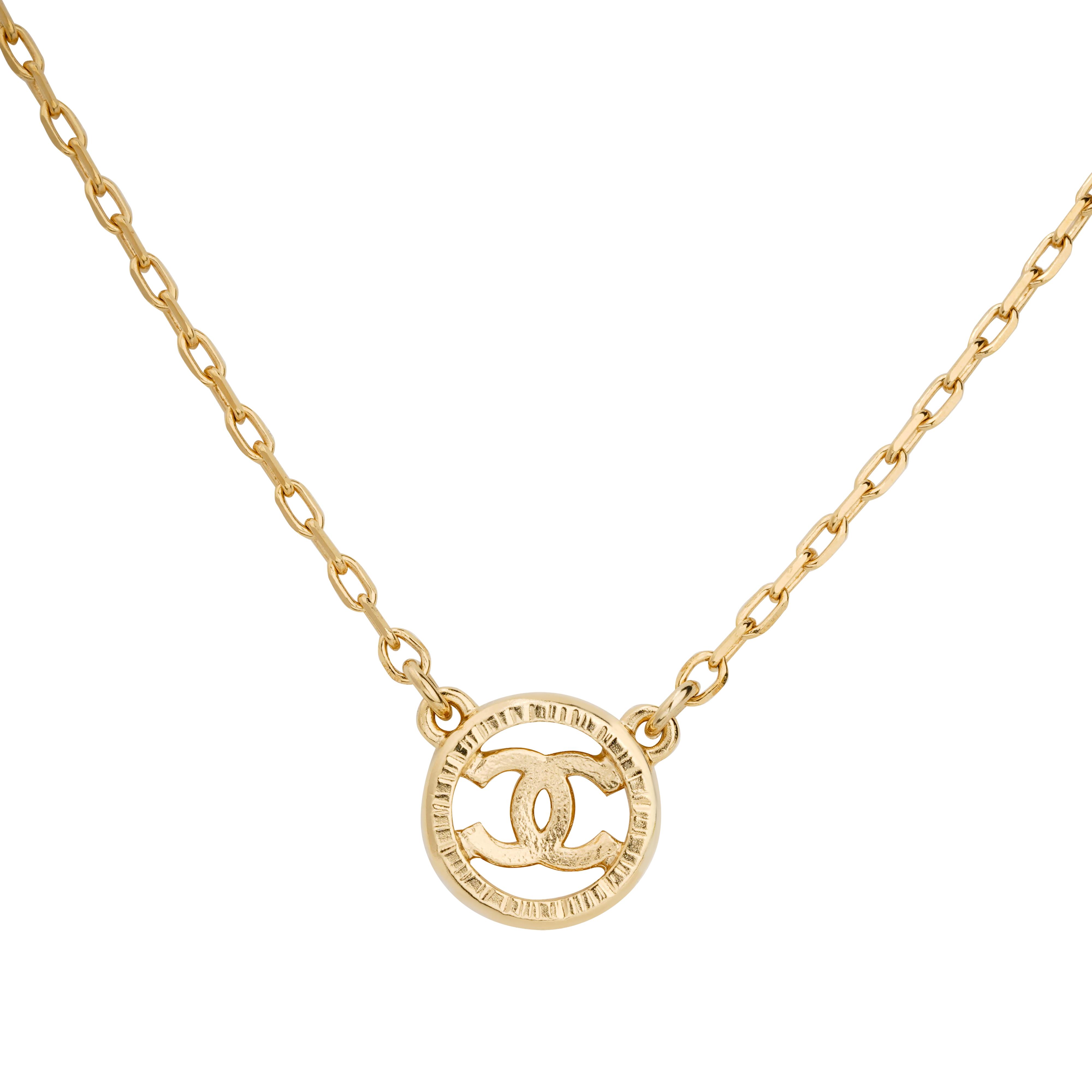 

Chanel Double C Exquisite Fashion Minimalist Trend Crystal Metal Necklace Women necklace AB9046-B08672-NJ302 Box+Padding Board,F,Gold