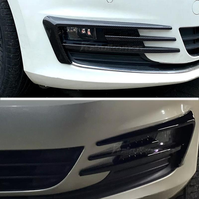 Front Bumper Fog Light Grilles Grill For VW Volkswagen Golf 7 MK7 GTI 2014 2015 2016 2017 Fog Lamp Eyebrow Wind Kinfe Cover Trim
