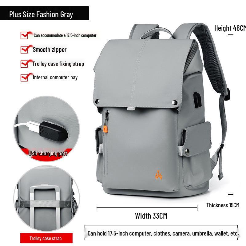 Men's Large Capacity Travel & Laptop Backpack - Casual College & Commuting School Bag