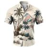 Men's Casual Fashion Printed Short-Sleeve Shirt