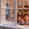 Julklistermärken för fönster Statiska Återanvändbara Heminredning Snöflingeklistermärken för fönster Högtidsdekor för Glasdörr Kakel Sovrum