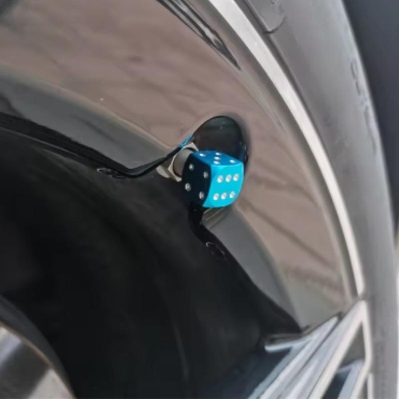 Aluminum Dice Tire Valve Caps Wheel Stem Tyre Tire Car Truck Motocycle Bike Dustproof Air Valve Dust Cap Cover Auto Accessoires