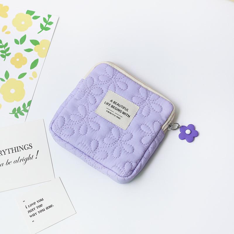 

Модная женская маленькая косметичка, дорожный мини-органайзер для гигиенических салфеток, органайзер для макияжа, монет, денег, карт, помады, сумка для хранения, кошелек, сумка лавандовый