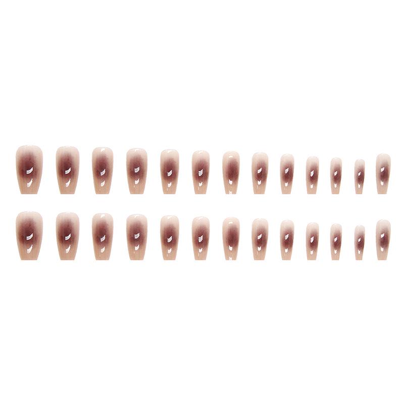 Ombre Rose Blush Medium Ballerina Nails - Minimalist Press-On Set (26 Pieces)