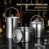 ZISIZ Double-Layer Stainless Steel Insulated Ice Bucket