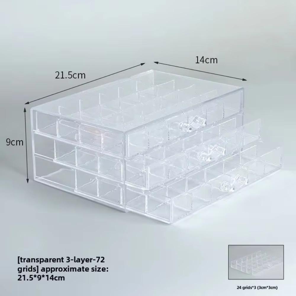 

Коробка для хранения окаменелостей на 72 ячейки, органайзер для драгоценных камней, для фрагментов драгоценных камней, геологических образцов