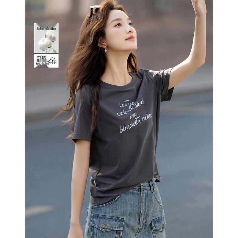 Demana Cloud-Soft Women s Embroidered Short Sleeve T-Shirt XL