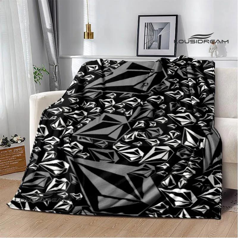 

V-VOLCOM LOGO printed blankets Flange Warm blanket soft and comfortable home travel bed blanket picnic blankets birthday gift 100cmx150cm