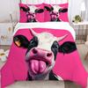 Creative Cute Calf Tongue Pattern Bedding Set Soft and Comfortable, Spiritual Home Decoration Suitable for All Seasons