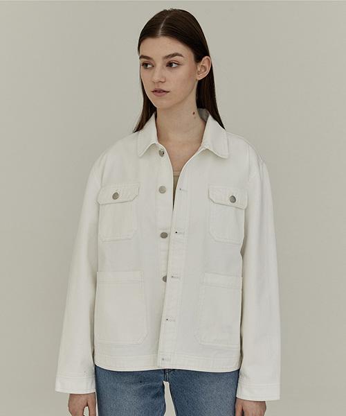 Bensimon Denim Work Jacket - Cream
