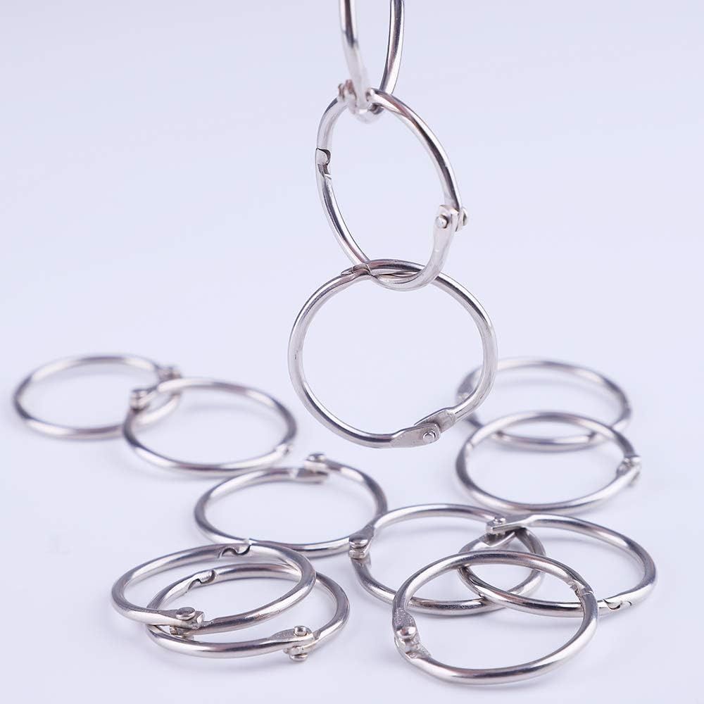 50Pcs Sturdy Metal Binder Rings O Ring Book Binder Rings Keychain Rings  Daily Organizing