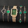 5 Stück/Set Damen Luxus Exquisite Uhr Mode Retro Quarz Uhr Mit Armband Set Geschenk für Mädchen (Box nicht im Lieferumfang enthalten)