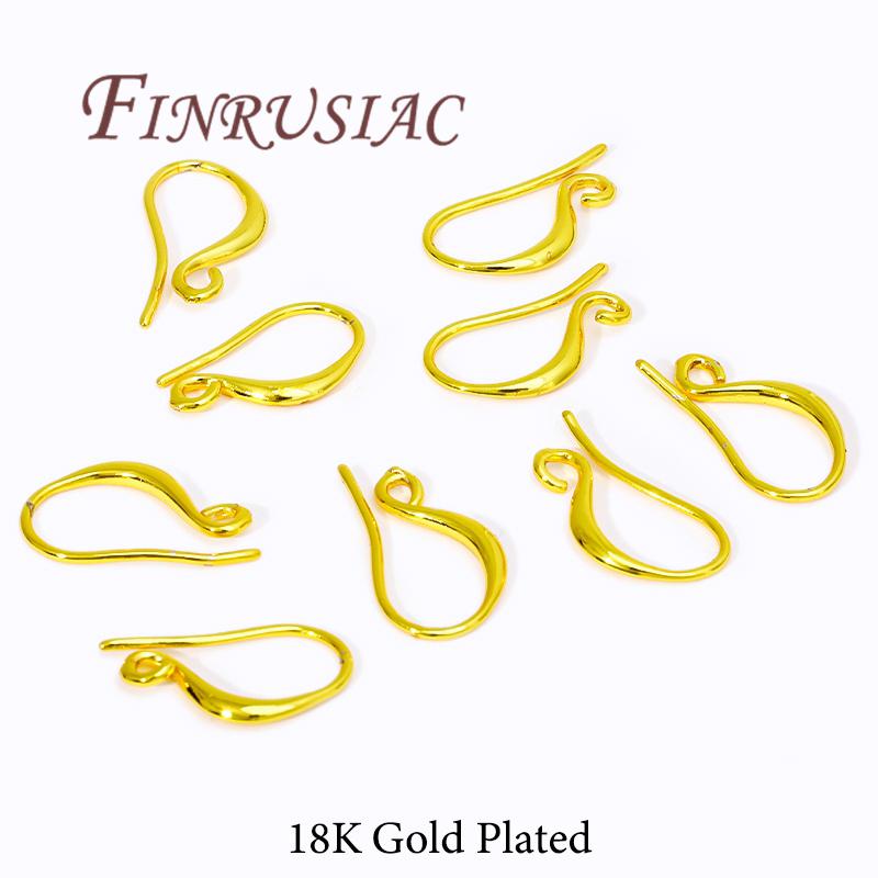 10pcs Hypoallergenic Earring Hooks Earwires Gold Plated Earrings Accessories DIY Jewelry Making Supplies