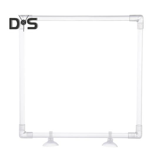 Fish Feeding Ring Aquarium Floating Food Feeder Square Ring with Suction Cup Fish Tank Accessories for Guppy Betta Goldfish