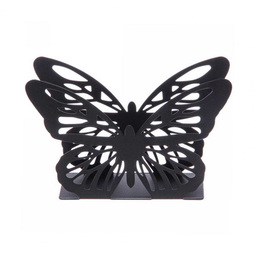 Paper Towel Holder Creativity Stainless Steel Butterfly Shape Napkin Holder Exquisite Wear-resistant Tissue Vertical Stand