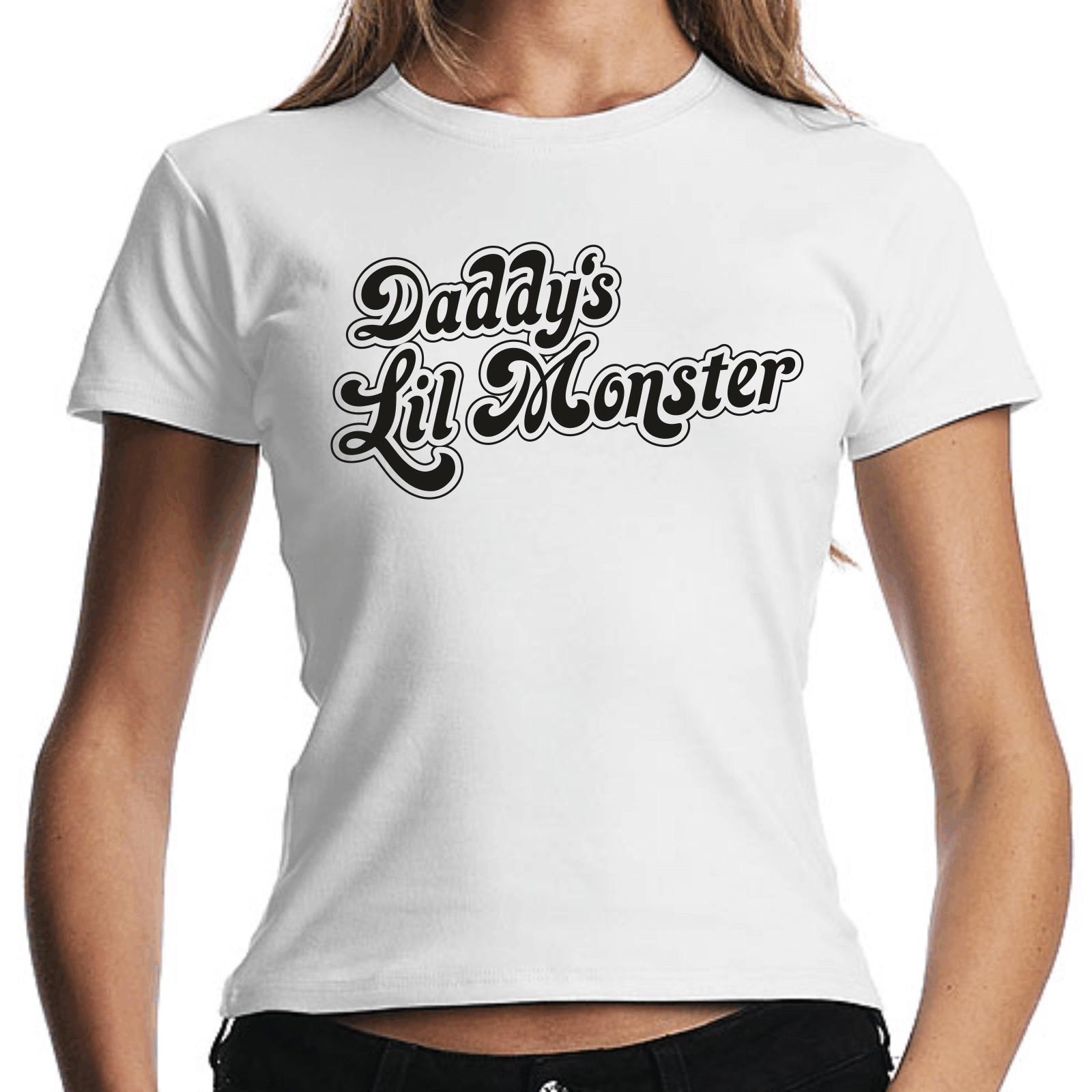 Daddy s Lilla Monster Ispirato Suicide Squad Harley Quinn Donna Girlie T-Shirt Mens Womens Tees Top 4XL